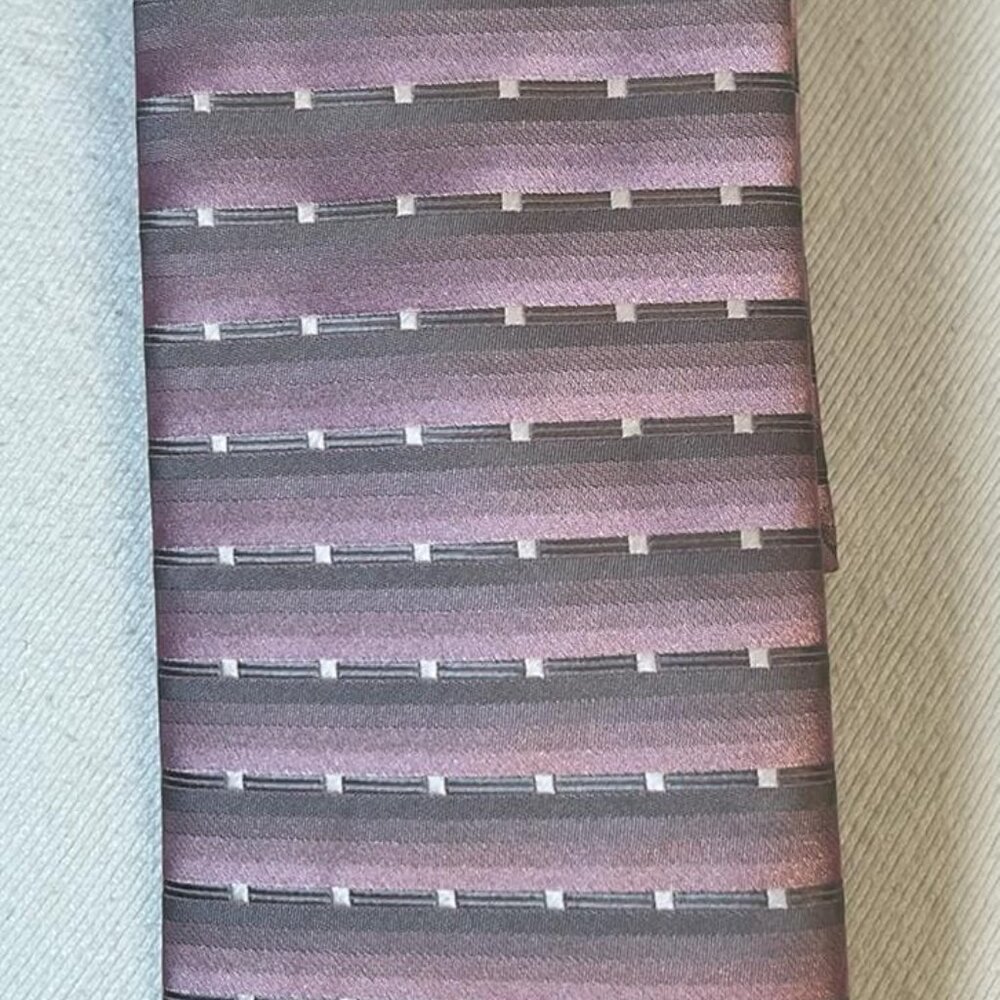 John Sparks Men’s Dress Tie Size 58” Dashes and Dots‎ Wedding Business Formal